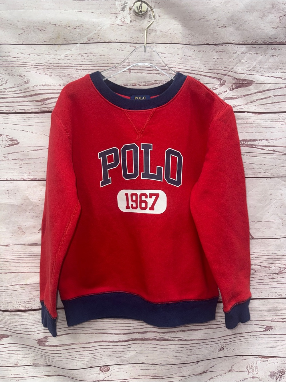 Polo 1967 Red Crewneck Sweatshirt Size 7